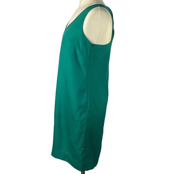 NWT J. Crew Factory Emerald Green Twist Back MIDI Dress - Size 6 - Picture 2 of 9